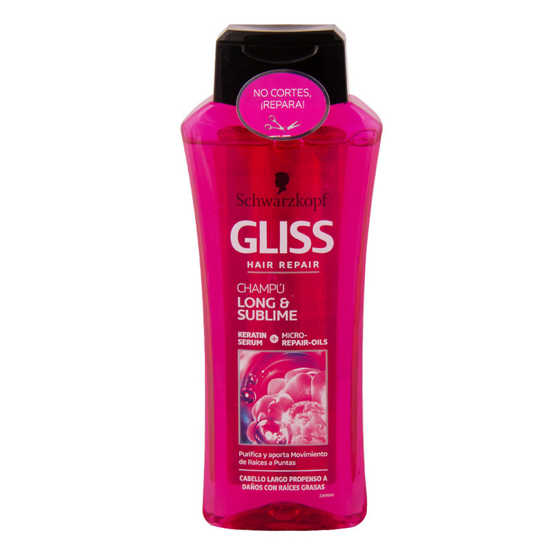 شامپو گلیس ترمیم کننده عمیق موهای بلند Gliss Long & Sublime حجم 400 میلی لیتر