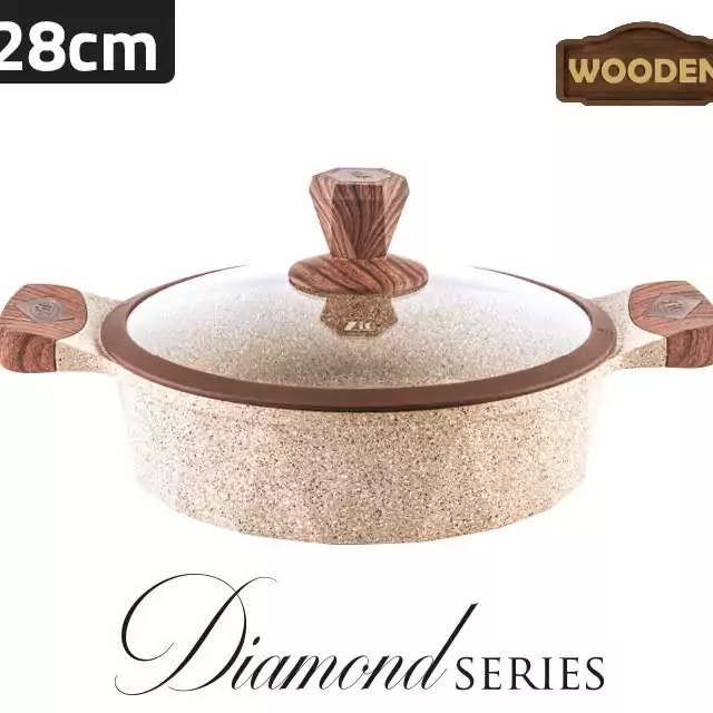 ماهیتابه گرد زیو سایز 28 مدل دایموند Z-8172-28