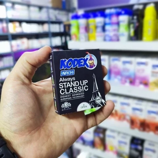 کاندوم کدکس مدل کلاسیک استند اپ بسته 3 عددی