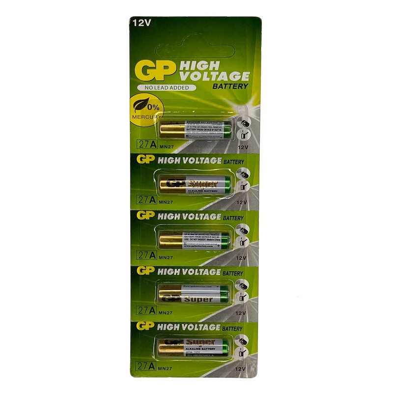 باتری 27A جی پی مدل Super Alkaline بسته 5 عددی