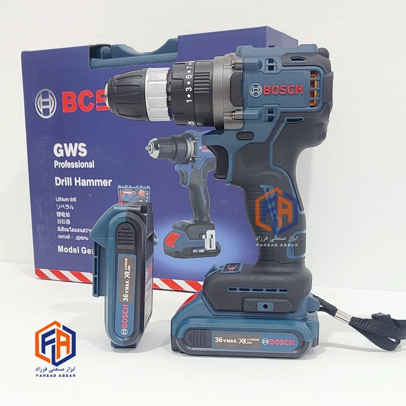 دریل شارژی موتور براشلس بوش 36 ولت مدل DCD701MD1E 
