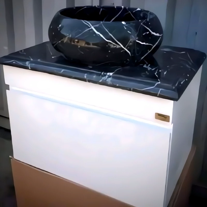 روشویی کابینتی کاسه گرد مدل روکار مشکی سفید هزینه ارسال با مشتری هست و درب منزل دریافت میشود...