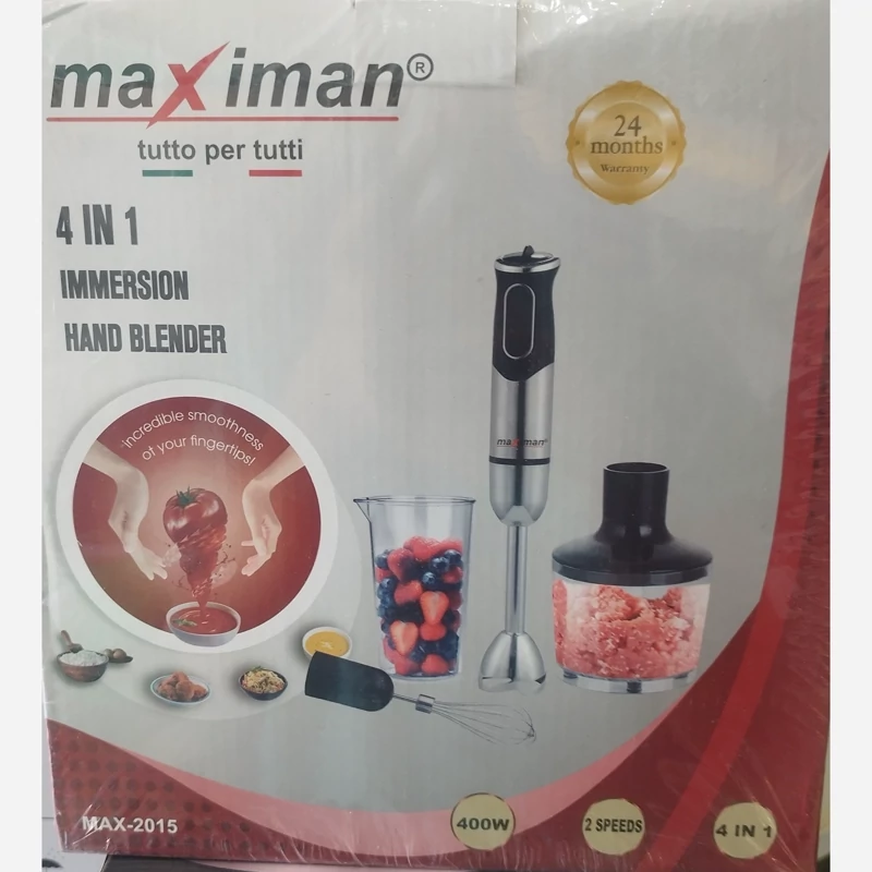 گوشت کوب چهار کاره (خردکن، مخلوط کن، همزن و کوشت کوب) 300 وات ماکسیمان مدل MAX-2015- فوق العاده عالی و بیصد