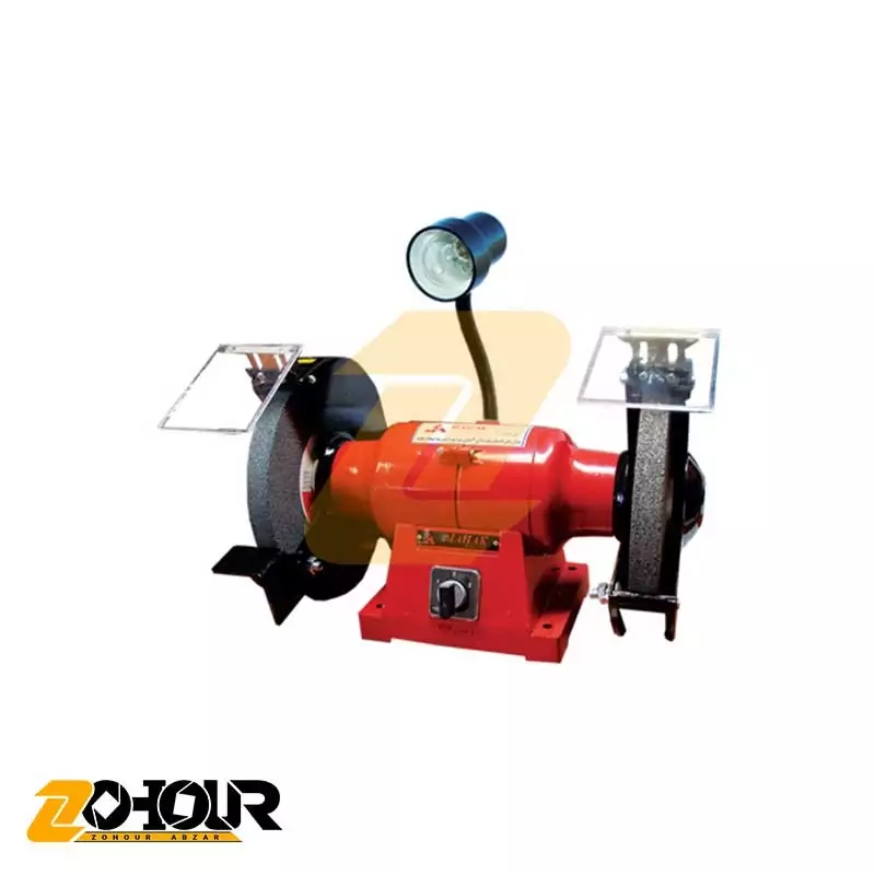 ماشین سنگ سنباده 250 میلیمتر دو دور سه فاز چراغ دار محک مدل GD-250 HL