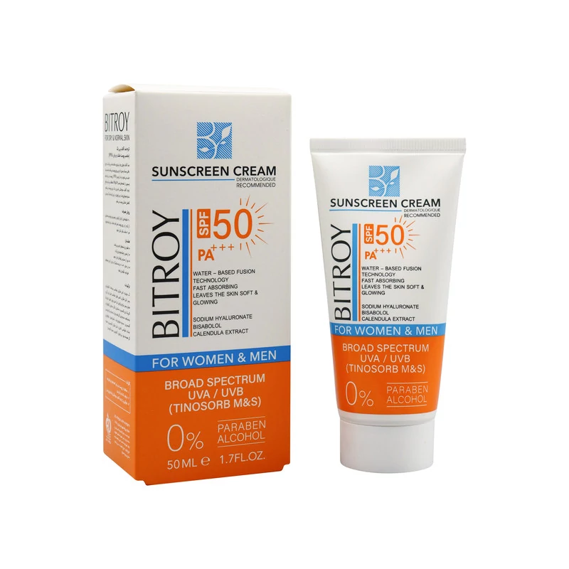 ضد آفتاب فیوژن واتر بی رنگ با SPF 50 بیتروی مناسب پوست خشک و نرمال حجم 50 میلی لیتر  بیوتی مال