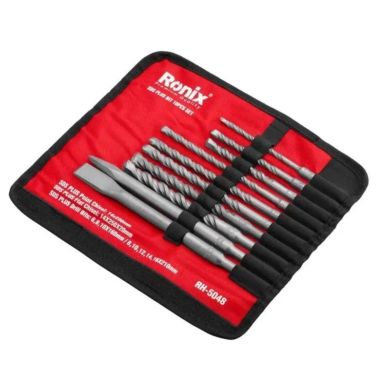 ست 10 عددی مته و قلم چهار شیار رونیکس مدل 5048