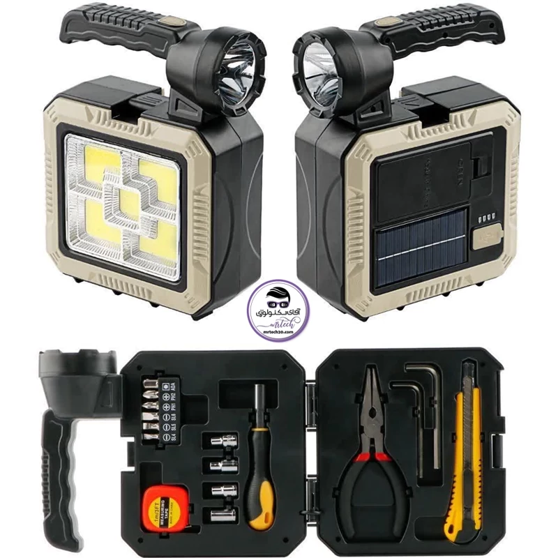 چراغ شارژی اضطراری جعبه ابزار دار 7739