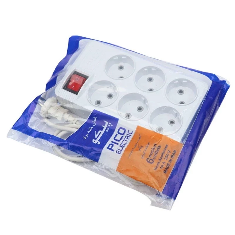 چندراهی برق پیکو مدل P6 شش راهی صوتی و تصویری گوشی موبایل و کامپیوتر  

