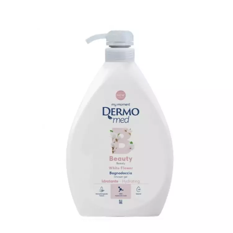 شامپو بدن درمومد DERMAmed مدل گل سفید White Flower حجم 1000 میلی لیتر