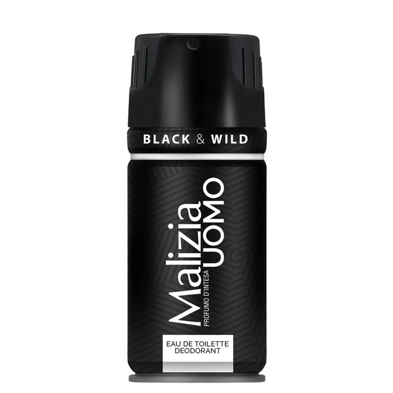 اسپری مالزیا اومو مدل بلک اند وایلد Malizia Uomo Black and Wild حجم 150 میلی لیتر