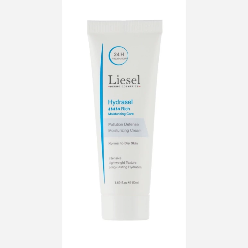 کرم مرطوب کننده و آبرسان لایسل مدل ریچ هیدراسل مناسب پوست خشک 50 میلی لیتر | Liesel Moisturizing Cream Model Hydrasel Ri