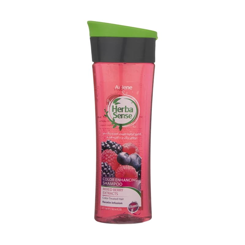 شامپو تثبیت کننده رنگ مو آردن هرباسنس مدل Mixed Berry مناسب موهای رنگ شده حجم 300 میل