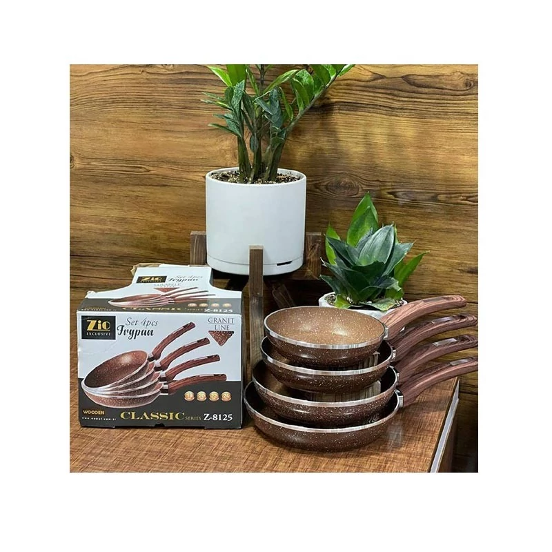 سرویس ماهیتابه دسته دار  زیو ترکیه مدل Z-8125، تابه 4 عددی زیو ترکیه ارسال رایگان