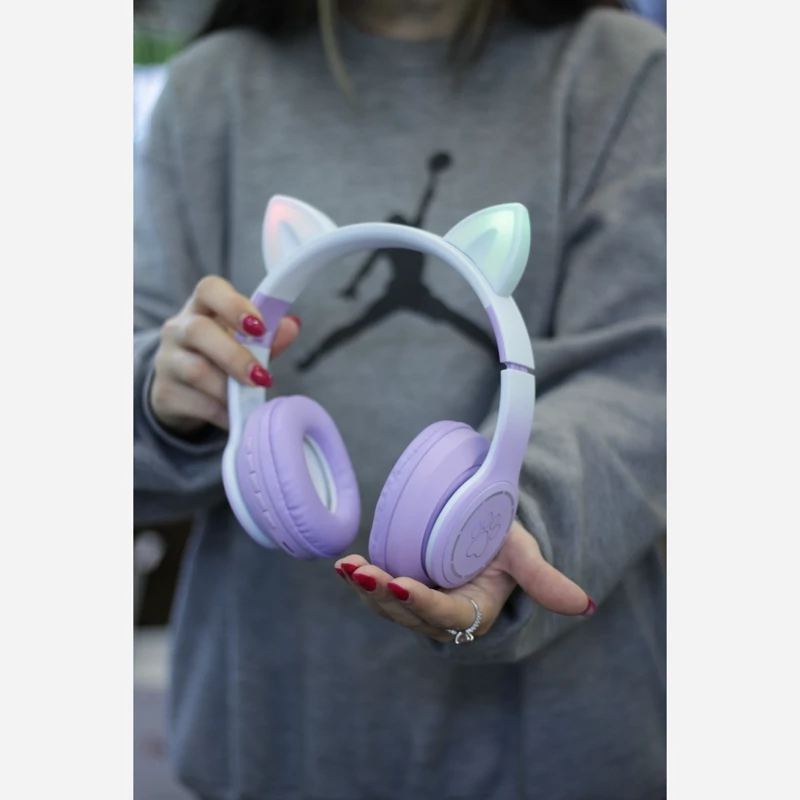 هدفون بی سیم طرح گربه مدل KT-M16