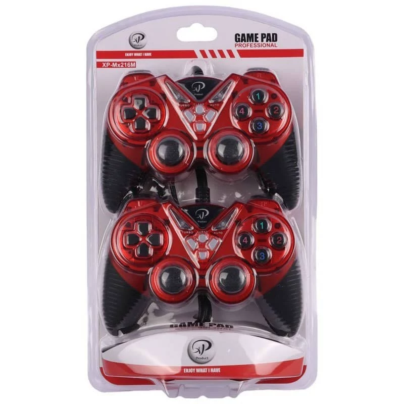 دسته بازی کامپیوتر جفت شوک دار xp (پس کرایه)