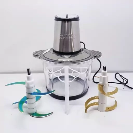 خردکن سیلور کرست 3.8 لیتری 4500وات حک شده اصلی،دو سرعته با کاسه پیرکس،تیغه تیتانیوم،غذا ساز سیلور کرست،میکسر،پس کرایه