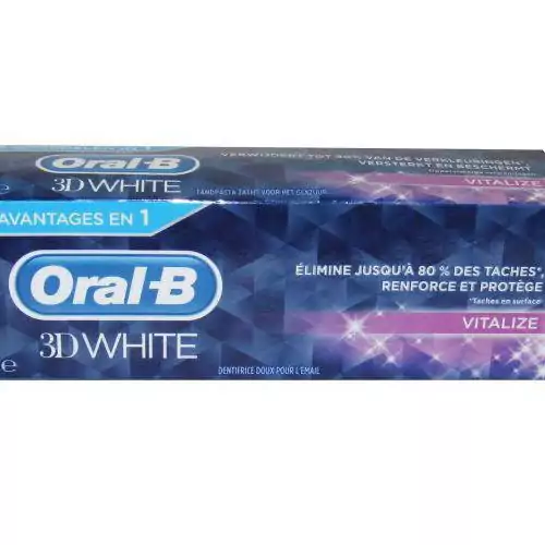 خمیر داندان اورال بی  مدل 3D WHITE حجم 75 میل