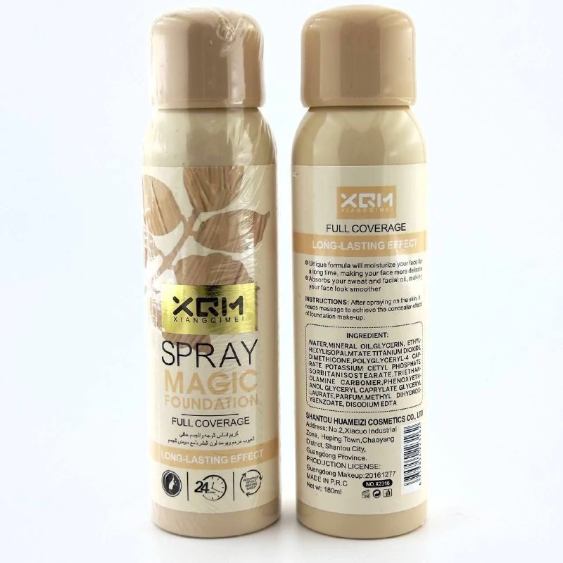 اسپری کرم پودر XQM مدل Magic Foundation حجم 180 میلی لیتر