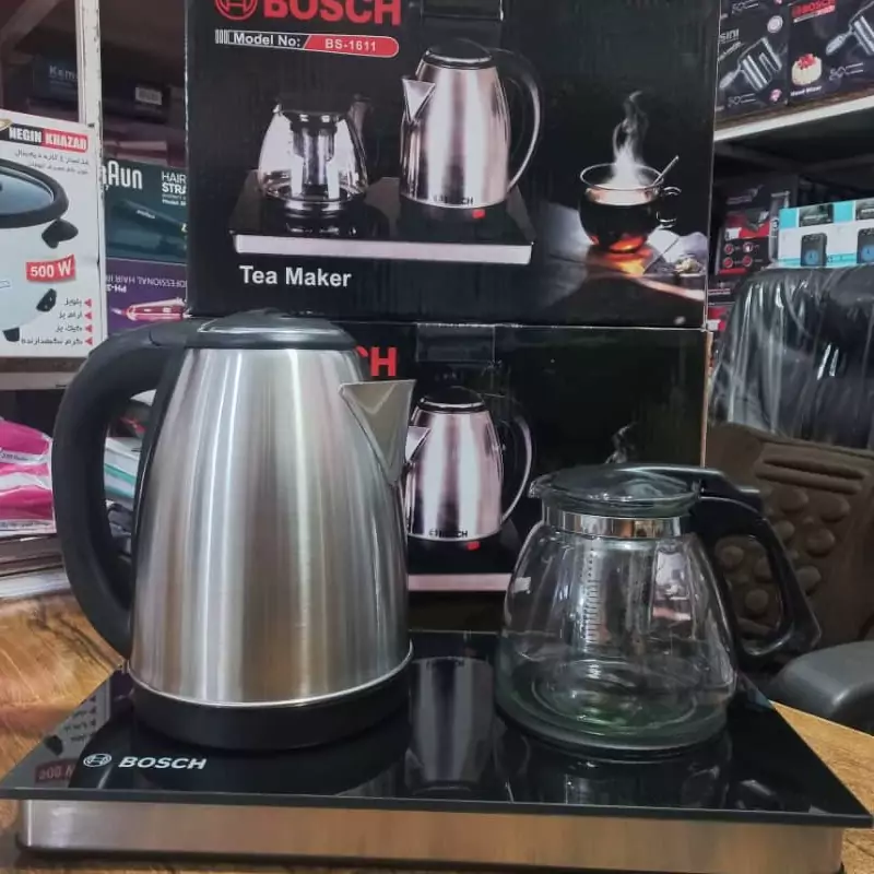 چای ساز چایی چایساز برقی کتری استیل Bosch ساده کلیدی بوش