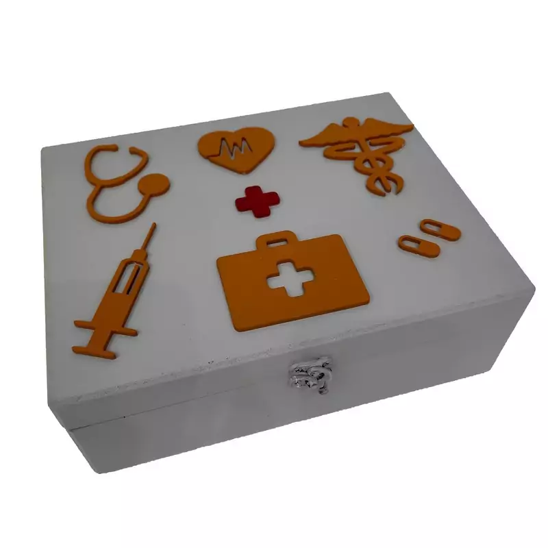 جعبه لوازم پزشکی و کمک های اولیه بدون تقسیم  طرح برجسته