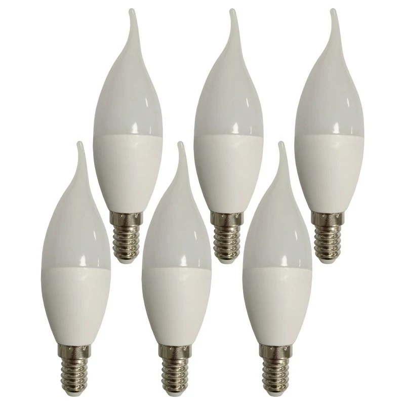 لامپ شمعی 7وات ال ای دی     بسته 6تایی (پس کرایه)