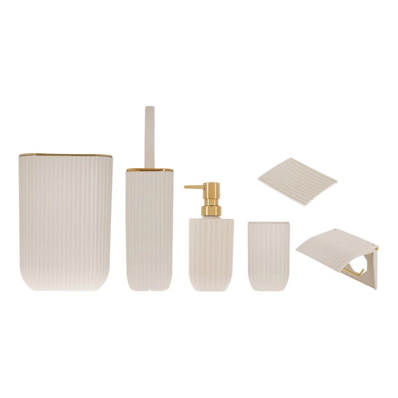 ست سرویس بهداشتی 6 تکه همارا مدل ست سطل وفرچه هومارا