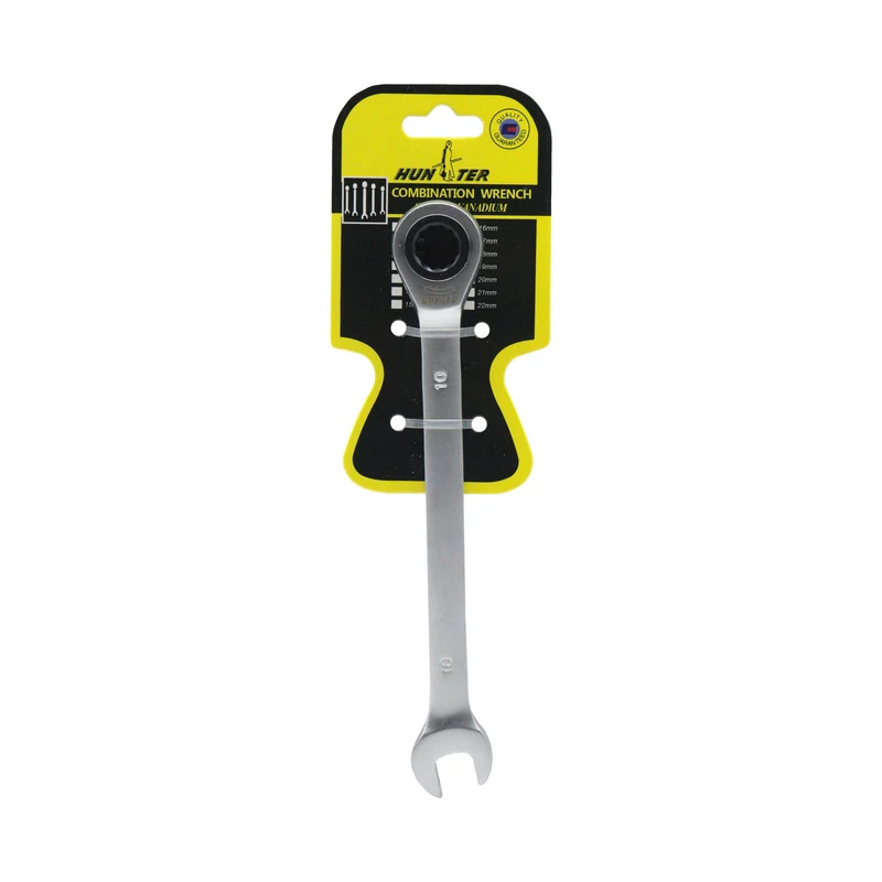 آچار یکسر تخت و یکسر رینگی هانتر مدل جغجغه ای کد YP-010 سایز 10 میلی مترمدل 1