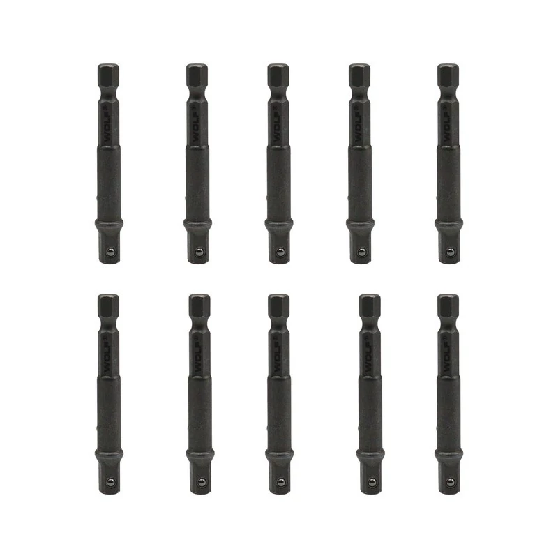 رابط بکس سر دریلی ولف مدل YP-1/4*65MM مجموعه 10 عددی
