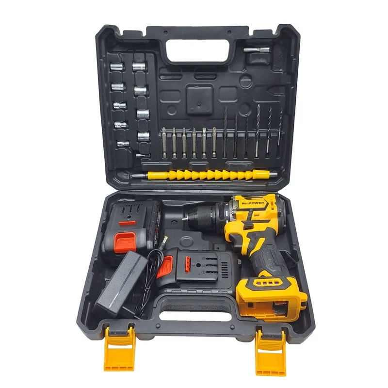 مجموعه 28 عددی دریل پیچ گوشتی براشلس صنعتی نیوپاور مدل 48VF کد 2