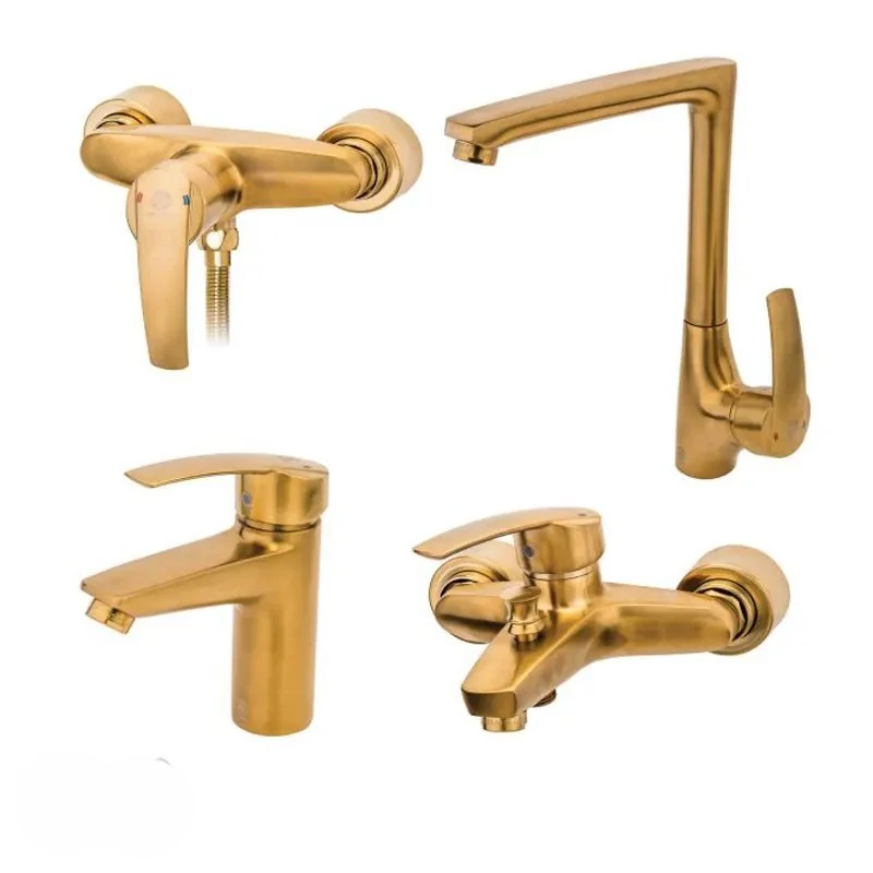 ست کامل شیرالات قهرمان مدل بهادر طلایی مات (60 ماه گارانتی)