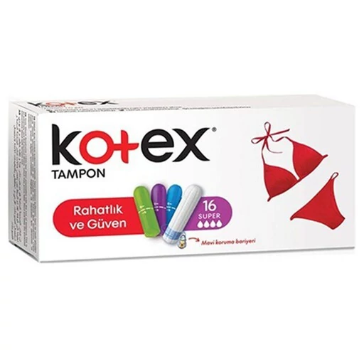 تامپون جذب بالا کوتکس سایز بزرگ 16 عددی مناسب هر نوع فعالیتkotex  ساخت ترکیه