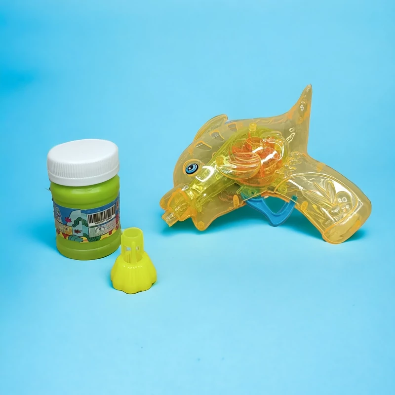 حباب ساز مدل تفنگ چراغ دار طرح ماهی،با قدرت حباب سازی بالا،مناسب برای محدوده سنی 3 سال به بالا