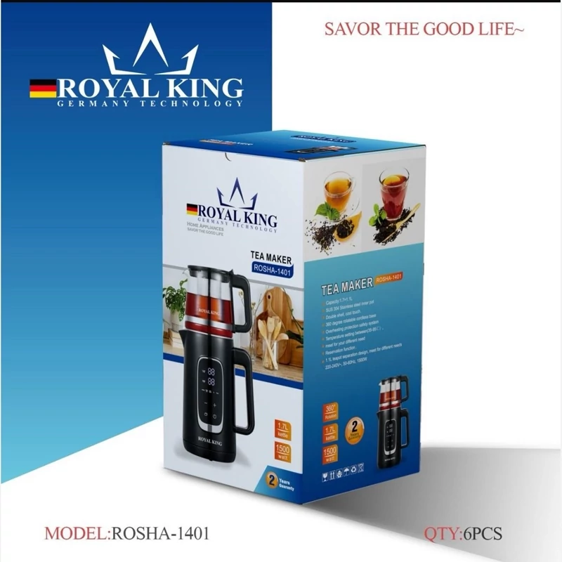 چای ساز صفحه ای کنارهم رویال کینگ تحت لیسانس آلمان با گارانتی یکساله