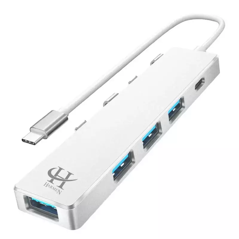 هاب 4 پورت USB 3.0 هارمن مدل HR-USBC3000