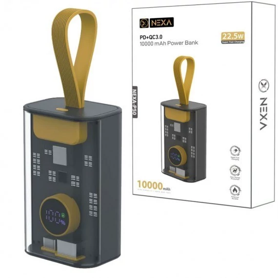 پاور بانک 10000 میلی آمپر ساعت نکسا مدل (QC3.0)P50