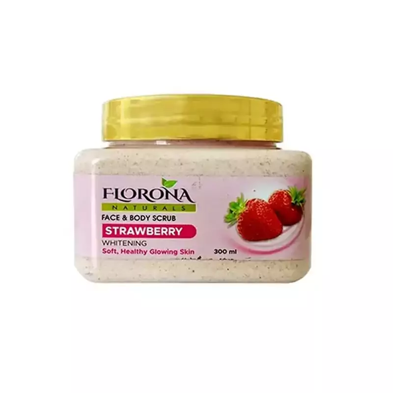 اسکراب صورت و بدن فلورونا با عصاره توت فرنگی