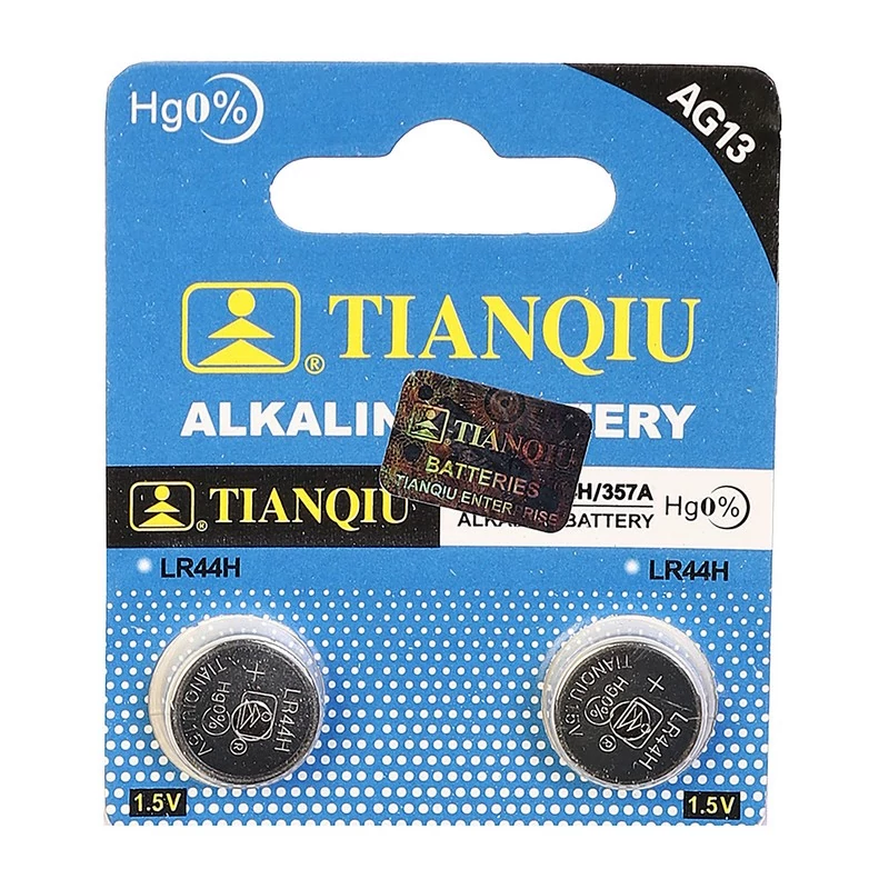 باتری ساعتی تیانکیو مدل AG13 LR44 A76 بسته 2 عددی