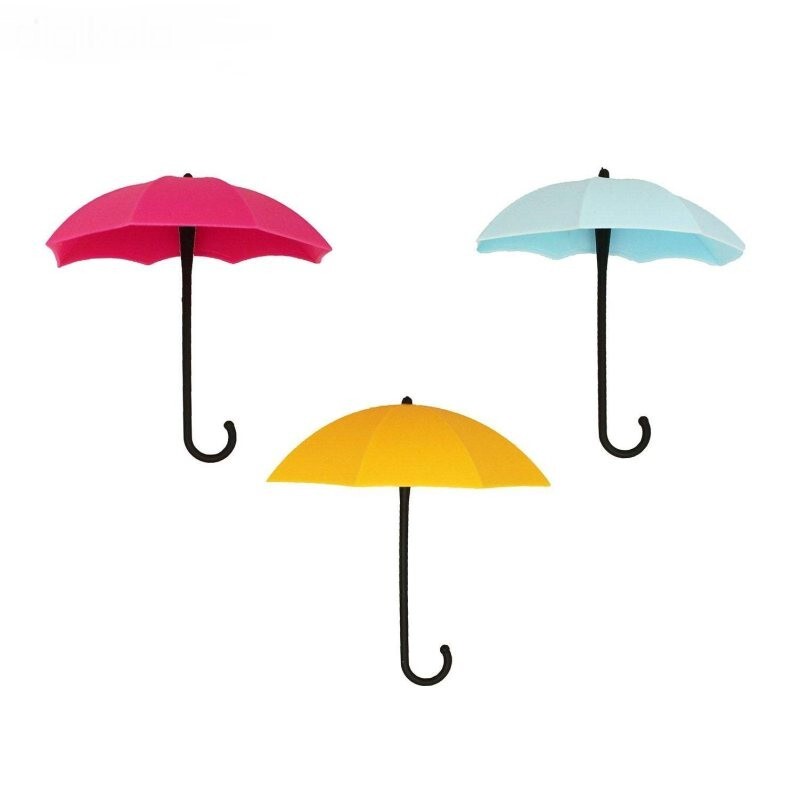 آویز سه عددی همه کاره چتر دیواری جاکلیدی جا صابونی