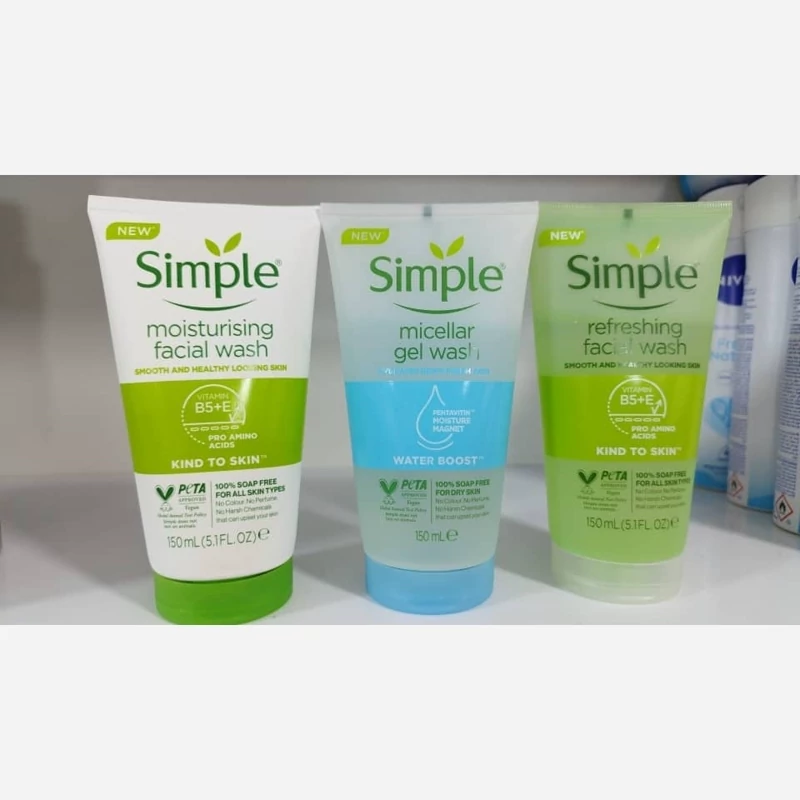 ژل شستشوی صورت سیمپل مدل میسلارواتر (مناسب پوست خشک