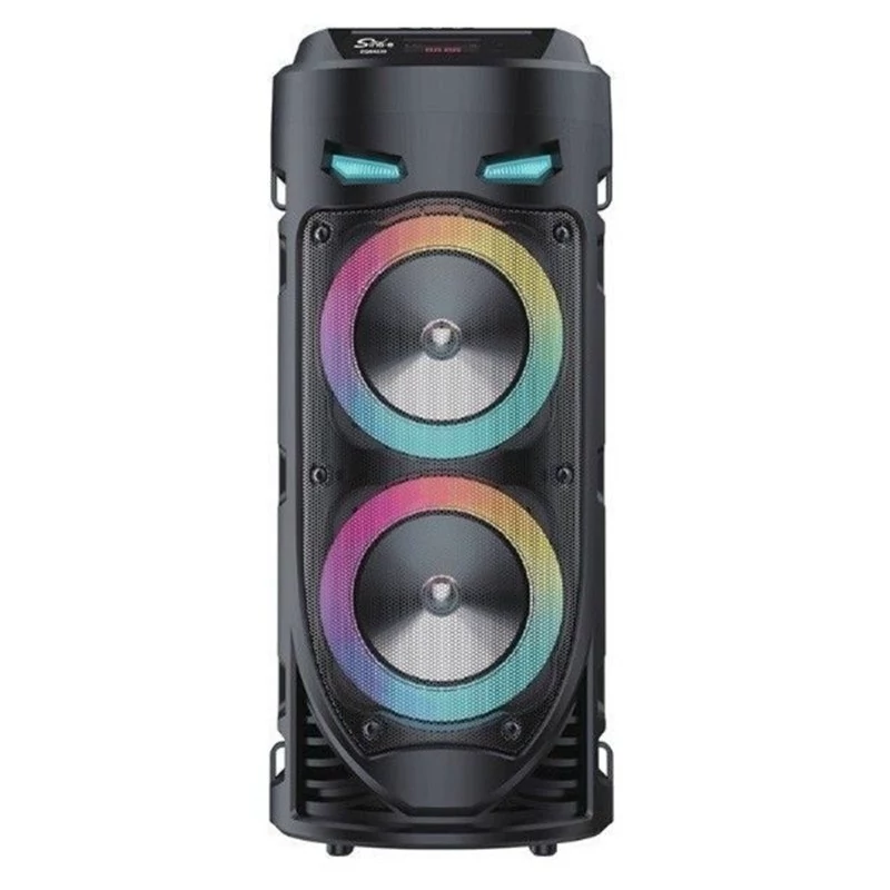 اسپیکر بلوتوثی  8 اینچ شارژی  ZQS4239 دوبل باند دارای میکروفون و رقص نور متنوع و زیبا  با حجم صدای بالا و با کیفیت 