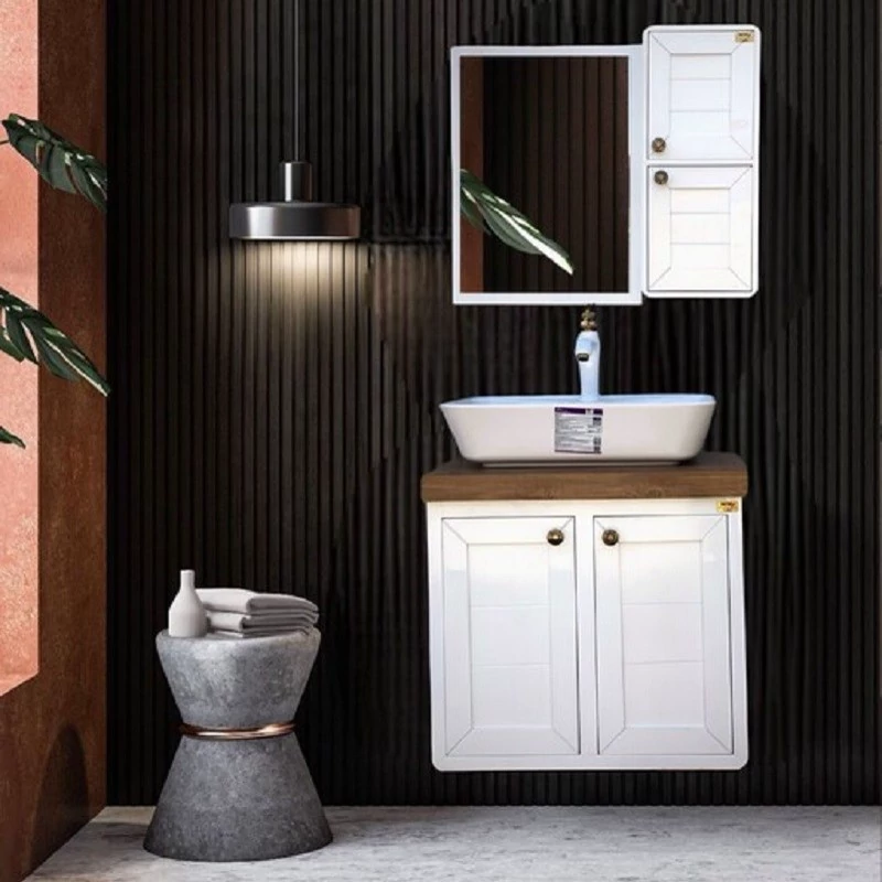 فولست روشویی کابینتی سایز 50*40بهمراه آینه و باکس