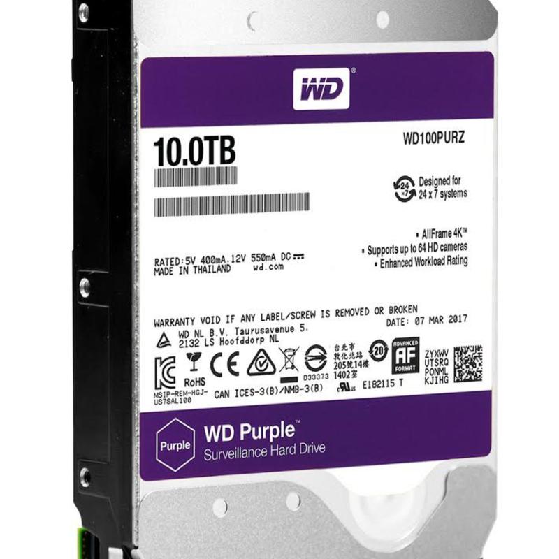 هارددیسک اینترنال وسترن دیجیتال مدلPurple WD100PURZ ترابایت 10 گارانتی شرکتی