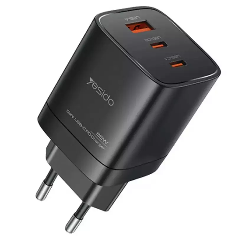 آداپتور شارژ 65 وات یسیدو با قابلیت Gan مدل YESIDO YC65