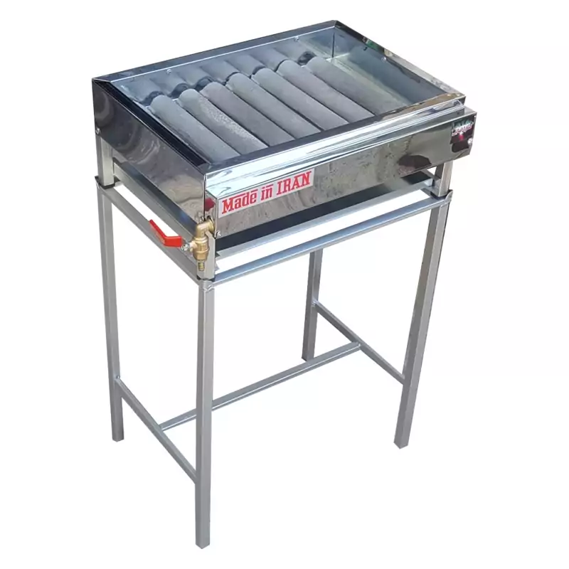 کبابپز استیل 10شعله استیل وچدن