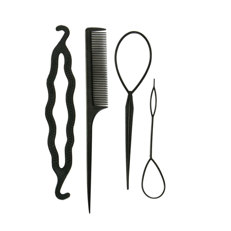 بامتل مو مدل شینیون و بافت مجموعه 4 عددی