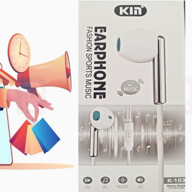 هندزفری سیمی اورجینال kin k103