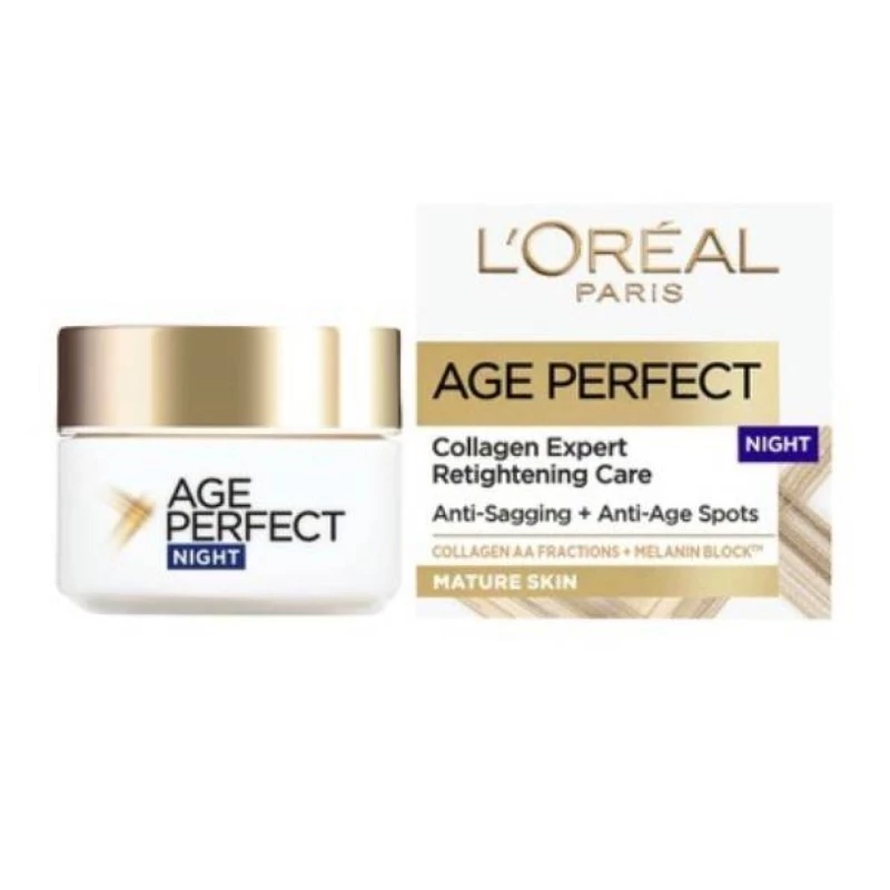 کرم ضد چروک شب  مدل ایج پرفکت حجم 50 میل   Age Perfect Reinforcing Rich Cream Night