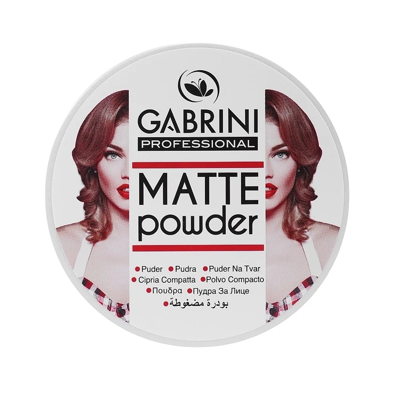 پنکک اصل مات گابرینی Gabrieni Matte Powder - کنترل چربی و پوشش یکدست با ماندگاری 12 ساعته