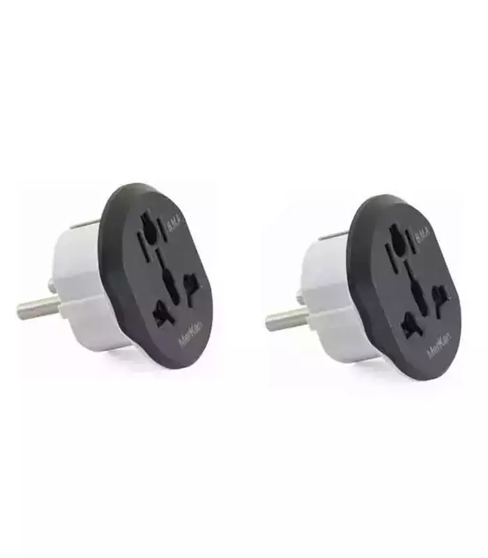 مبدل برق مرکن مدل KT-168 بسته 2 عددی تبدیل 3 به 2 ارت دار