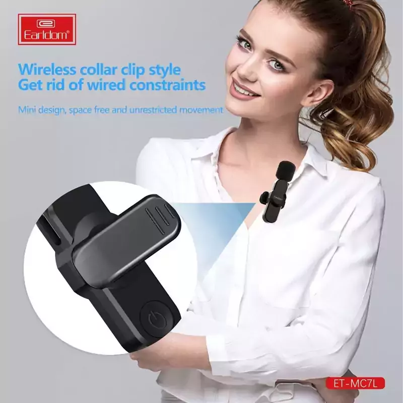 میکروفن یقه ای بیسیم ارلدام earldom مدل ET-MC7 Type-c